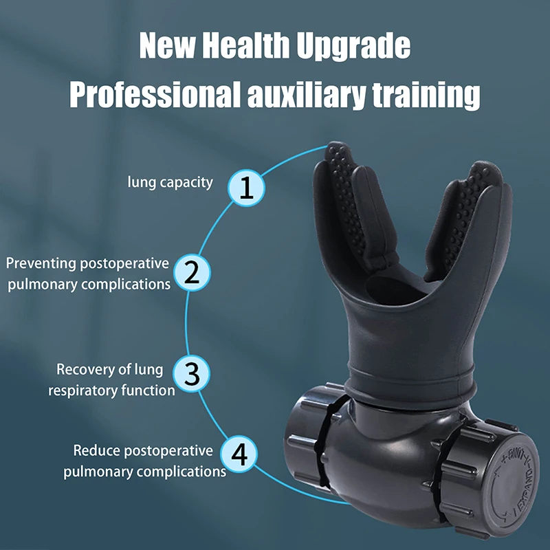 Description Picture 4 of itemBreathing Trainer Lung Respirator Fitness Equipment Respiratory Silicone High Altitude Training Outdoor Expiratory Exercise Tool