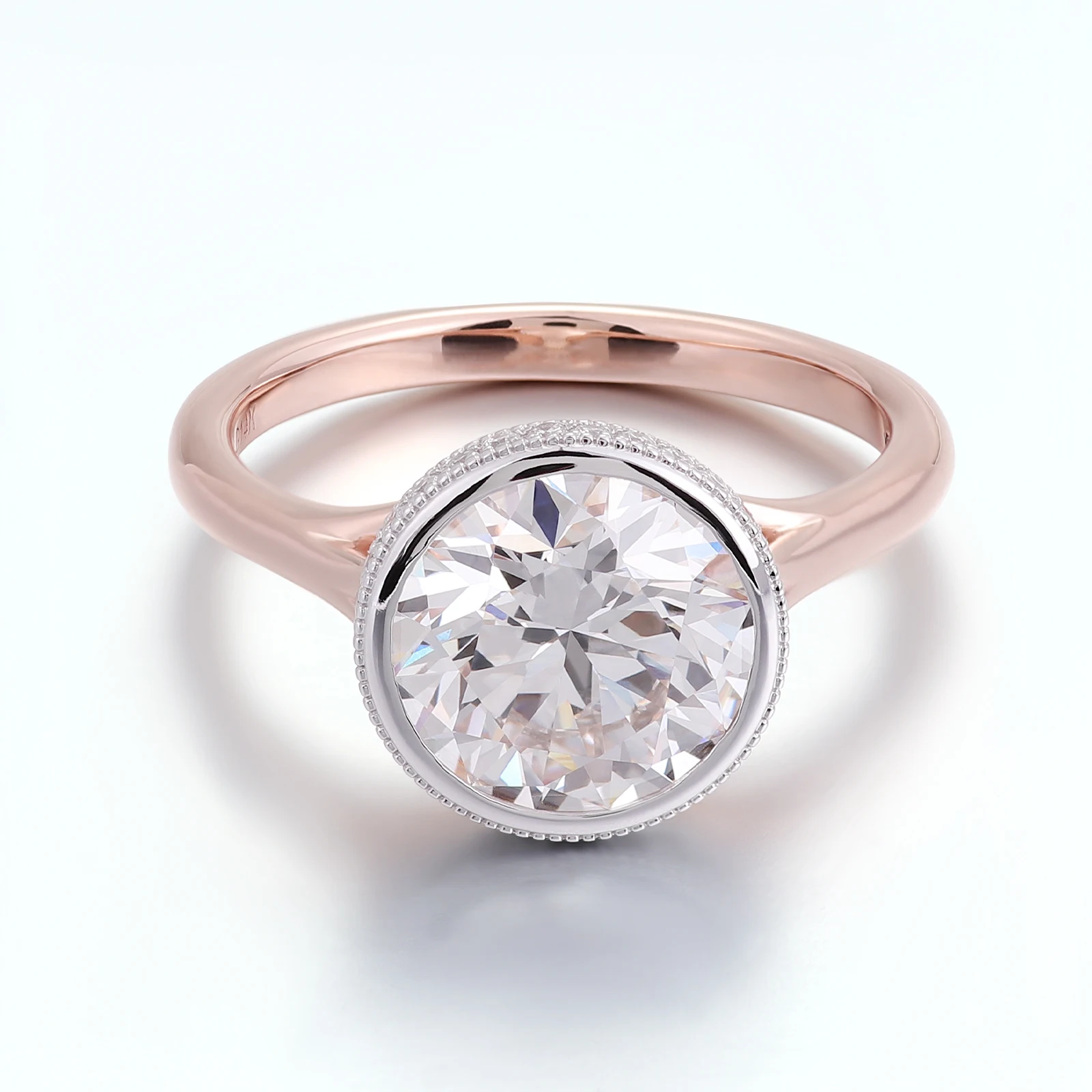 Provence Luxury Wedding Ring 14K Solid Gold 3ct Round Cut IGI E/VS1 Lab Diamonds Halo Engagement Rings Women's  jewelry Custom