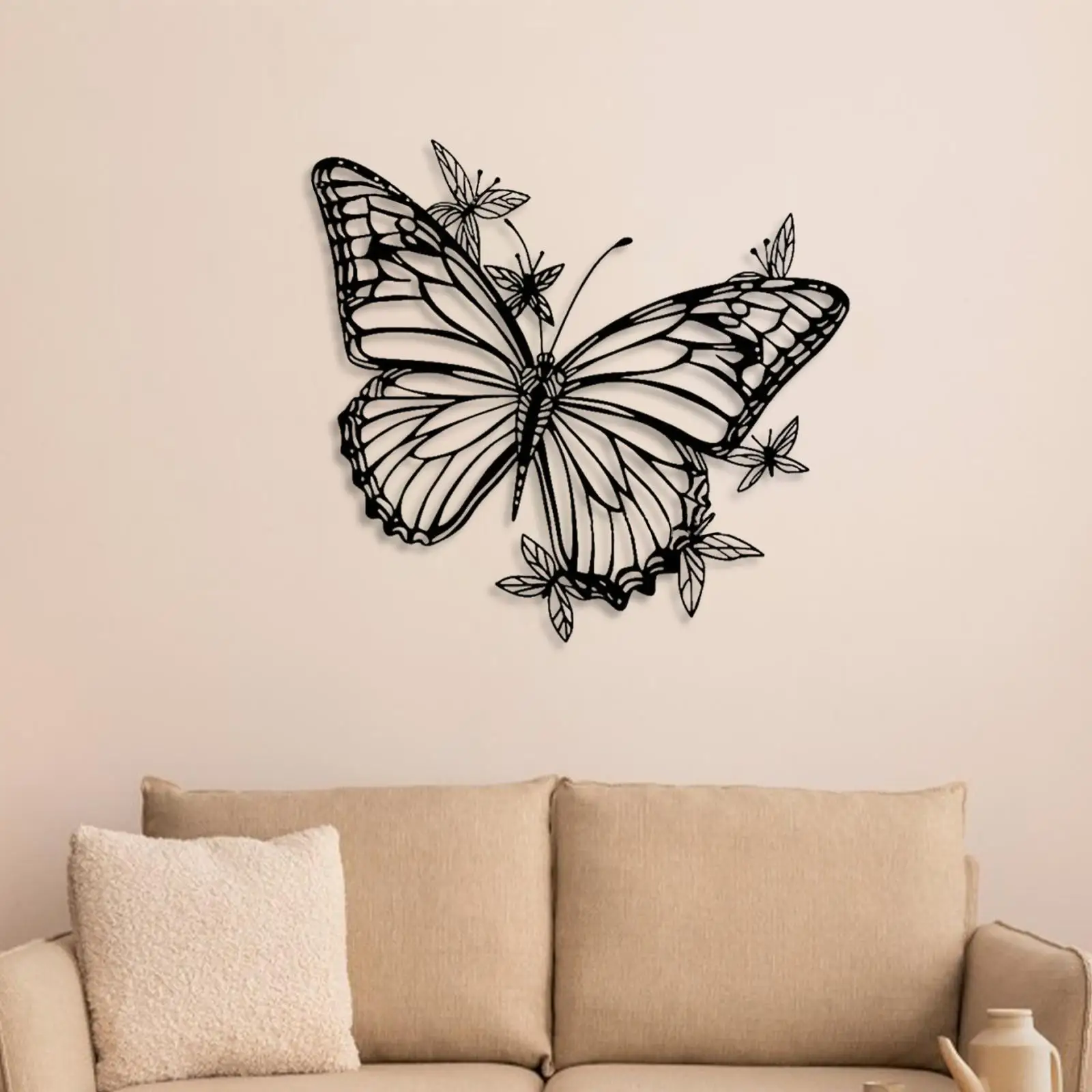 

Butterfly Floral Wall Decor Simple Home Decor Wall Sculpture Hanging Appearance for Bathroom Bedroom Wedding Birthday Gift