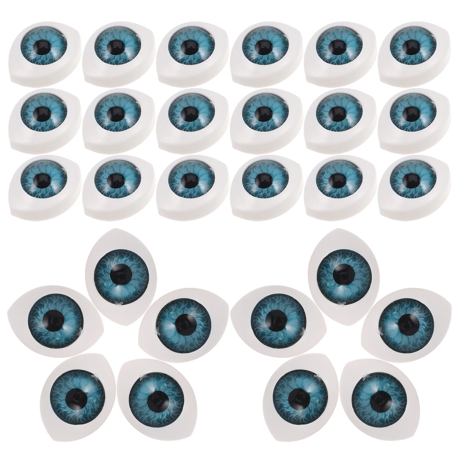 100 قطعة من مقلة العين نصف الكرة خياطة عيون بيضاوية وهمية للحرف اليدوية لعبة خلفية ذاتية الصنع