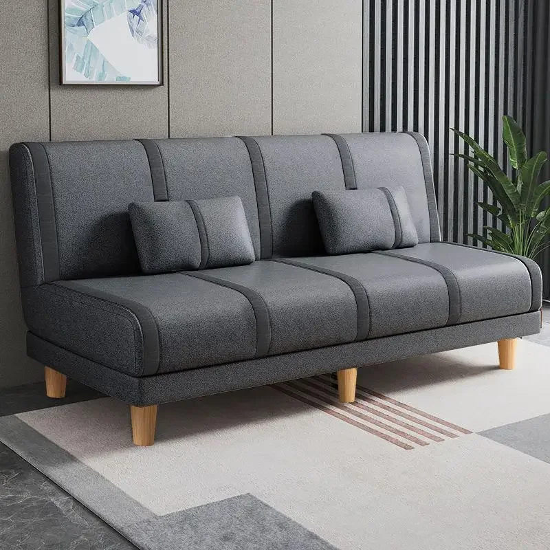 Sofa Bed Dual-purpose Simple Foldable Multi-functional Double Triple Small Apartment Living Room Fabricsofasturdy And Durable