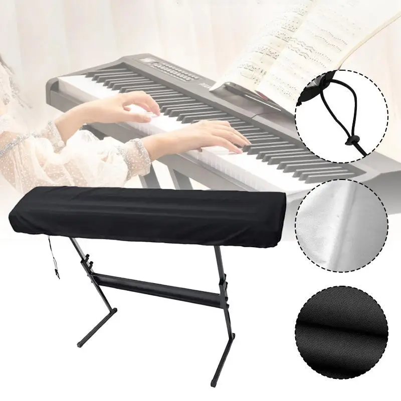 61/88 Tasten Digital-E-Piano-Stoffbezug, leicht, dünn, Staubschutz für Keyboard-Instrumente, atmungsaktiv, wärmeableitend, staubdicht – Detail 5