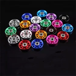 Homemade Tamiya 4WD modified accessories 13mm aluminum alloy guide wheel round hole straight edge metal guide wheel 95301