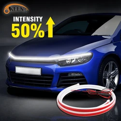 OKEEN LED Scan Starting Car Hood Decorative Lamp Universal Car Daytime Running Light DRL Dynamic Auto Tuning Headlight Strip 12V