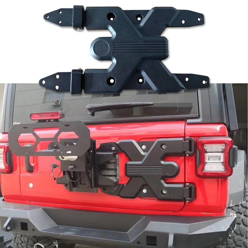 

SXMA JL1132 Hinge And Spare Tire Carrier Bracket Aluminum Alloy Spare Tire Mounting Kit Modify For Jeep For Wrangler JL2018+