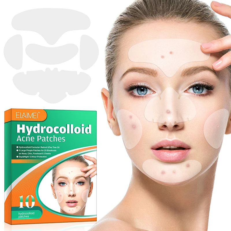 Idrocolloide viso Acne brufolo Patch 1 scatola Forhead, naso, mento, guancia, Patch Acne brufolo gesso Stick