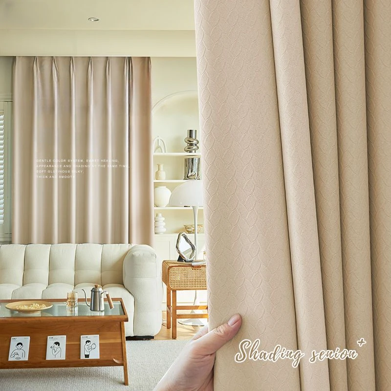 Large-area Blackout Bay Window Drapes Thickened Drapes Living Room Sunscreen Home Bedroom Hotel High Shading 90%