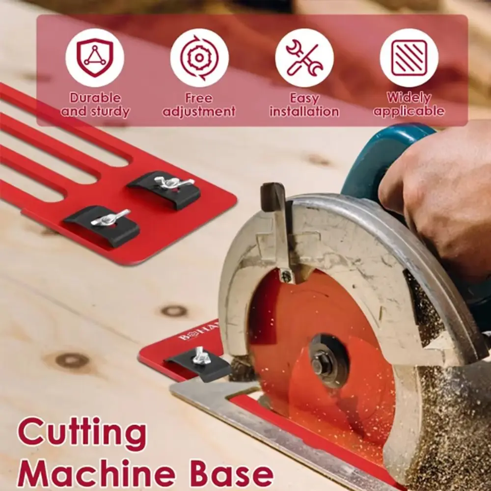 

1Pcs Adjustable Precision Cutting Machine Base Plate Aluminum Alloy Portable Saw Flip Cover Marble Machine Accessory