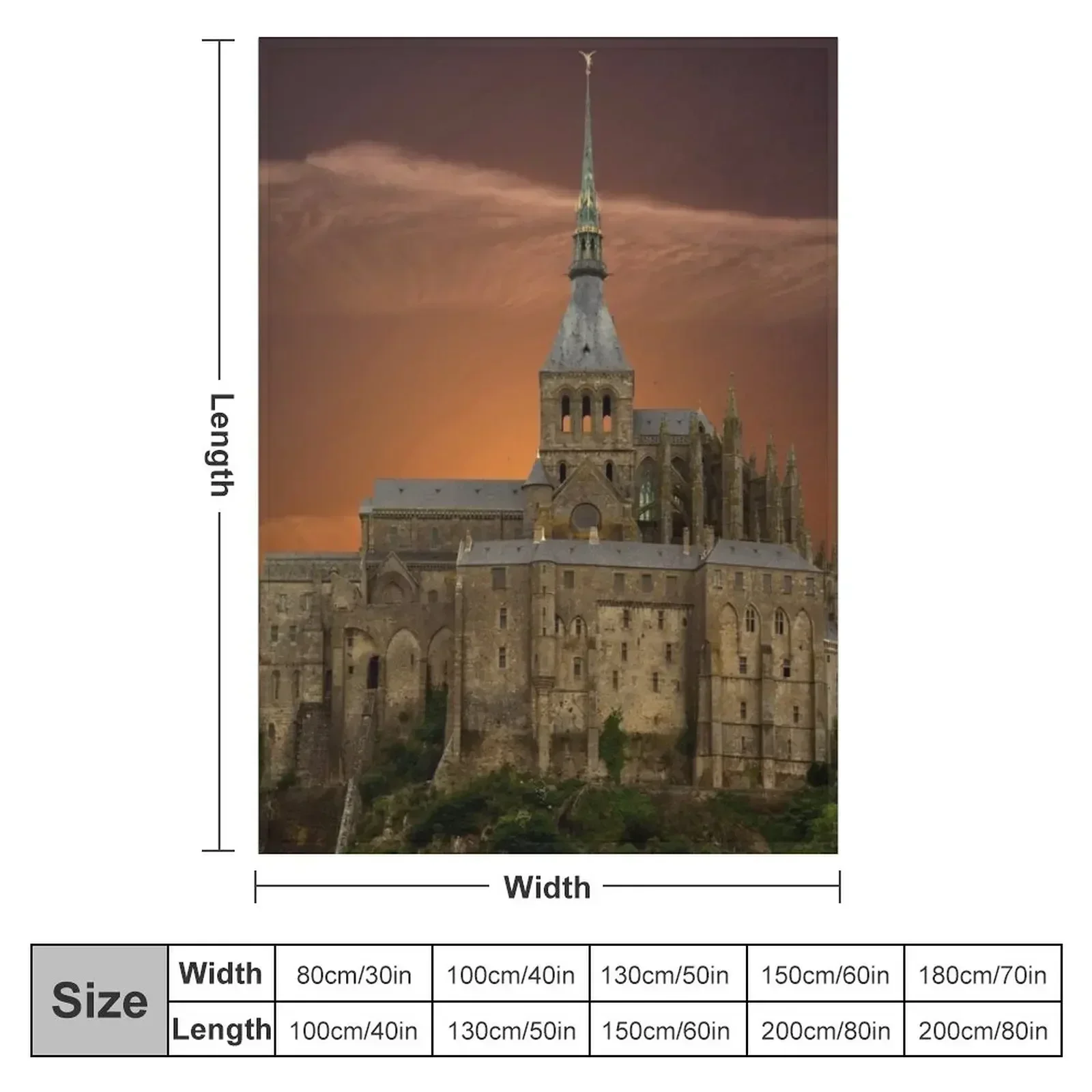 Mont-Saint-Michel Throw Blanket For Baby Shaggy Luxury Throw Furry Kid'S wednesday Blankets