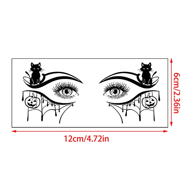 10 Halloween Removable Temporary Eye Tattoo Stickers,Can Be Used Realistic Tattoos,Waterproof And Sweatproof,Halloween Makeup
