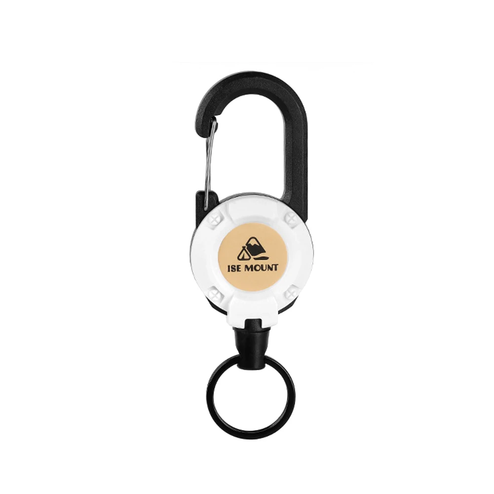 Outdoor Retractable Carabiner Retractable Keychain Heavy Duty Badge Reel With Retraction Multitool Carabiner Camping Hiking Tool