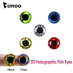 Bimoo 3D 홀로그램 물고기 눈 바닷물 스트리머 파리 묶는 재료 지그 공예 인형 눈 낚시 지그 미끼 만들기, 100 개