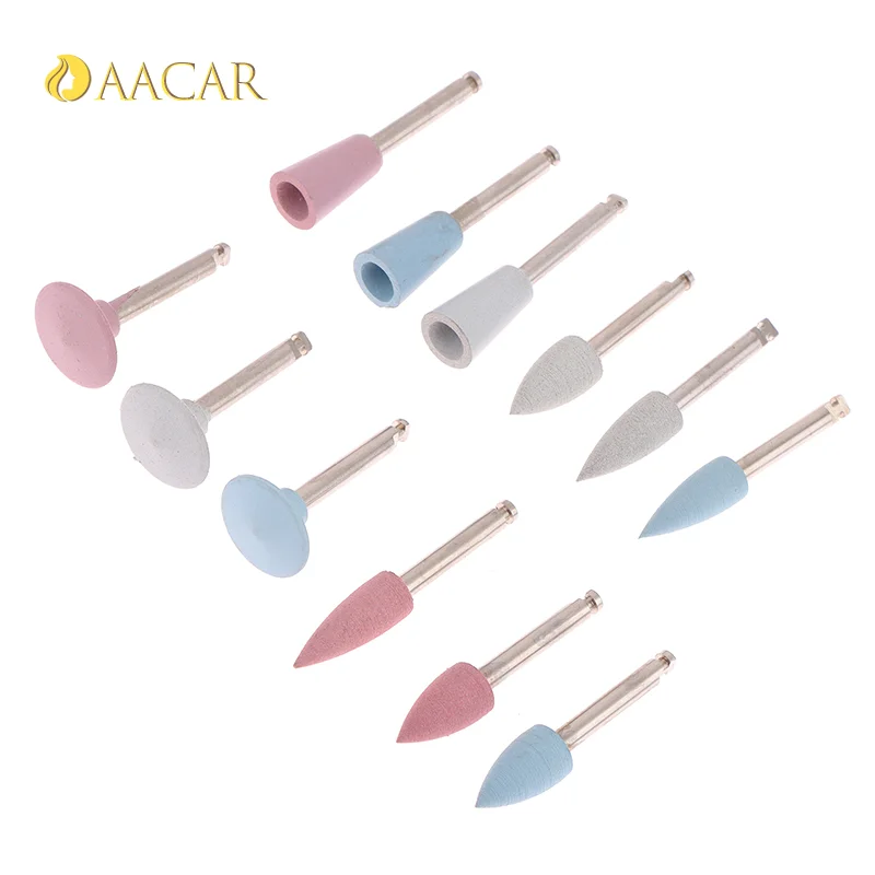 5/12Pcs Dental Silicone Grinding Heads Teeth Polisher for Low-speed Machine Polishing Dental Tools Dentistry Labb