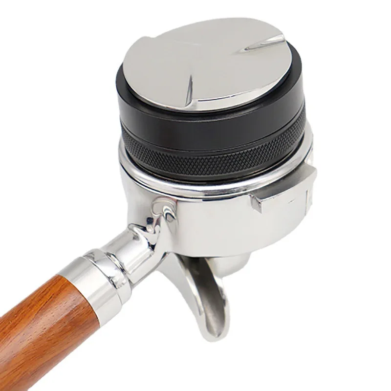 

Adjustable Depth Stainless Steel Dual Head Coffee Distributor Tamper Black in Stock for Barista Espresso Machine 51 53 58mm