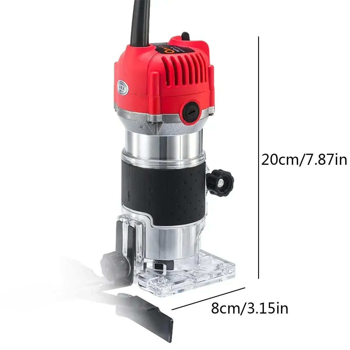 20000rpm 2300W Woodworking Electric Trimmer Wood Milling Engraving Slotting Trimming Machine Hand Carving Machine Wood Router