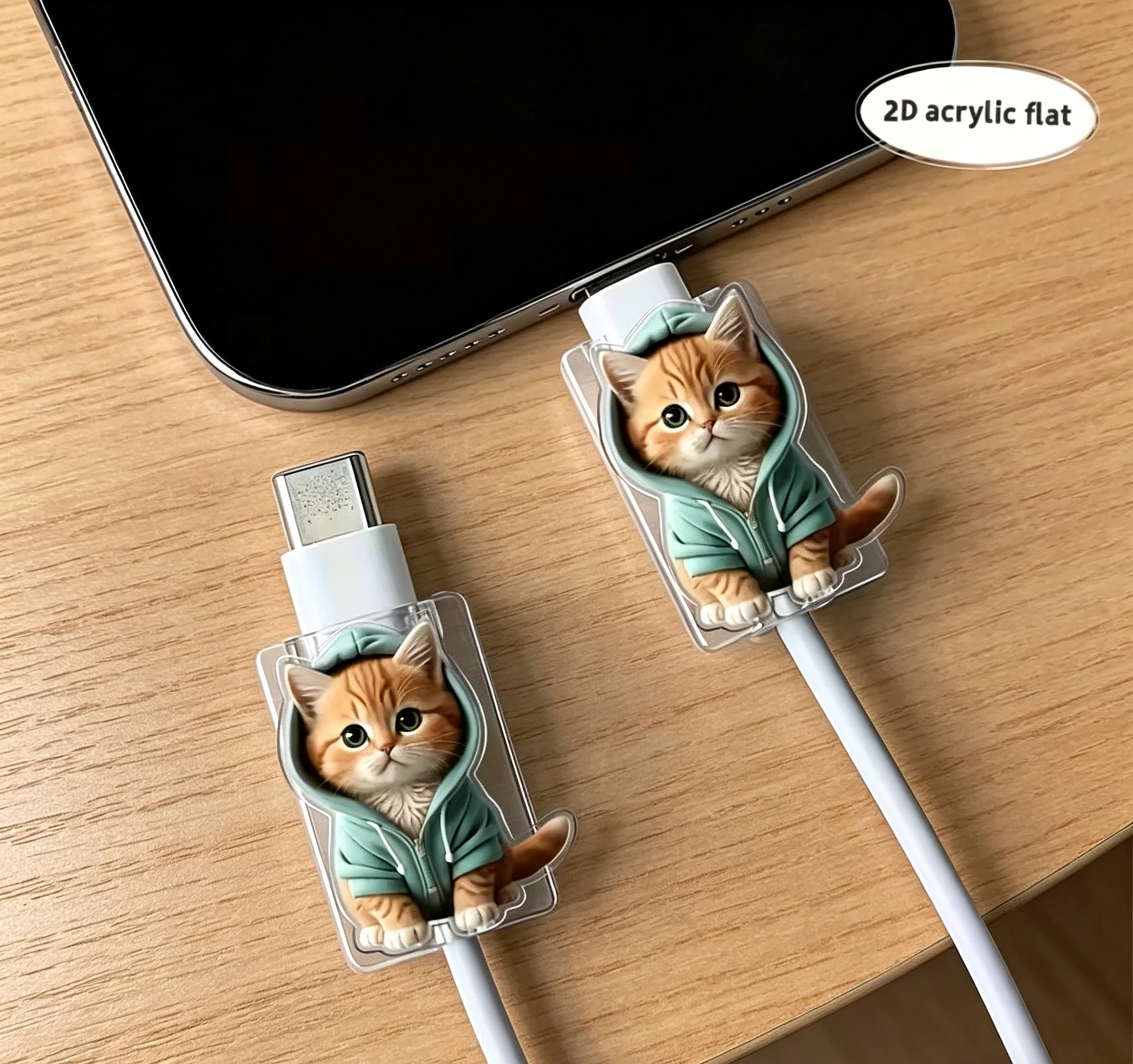

Cat-Shaped Data Cable Protectors Suitable for Type C Charging Interface Anti Break Cord Saver Phone Earphone Charger Accessory