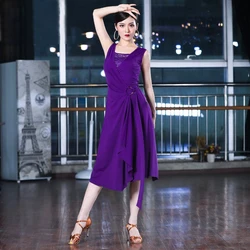 Sleeveless Dance Wear Spring and Summer New Latin Dance Dress With Short Skirt Samba Sexy Rumba Skirts Line Clothing Suit Women