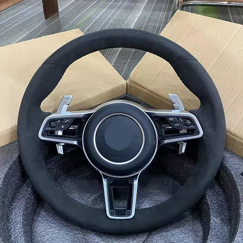 Alcantara Steering Wheel for Porsches  Panamera Macan Cayennes  918 911 718 970 971 958 High Quality Hand-made Car Parts