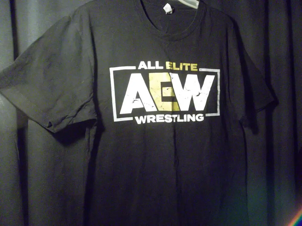 New Without Tags All Elite Wrestling AEW Logo T-shirt Funny Short Sleeve Tshirt Streetwear