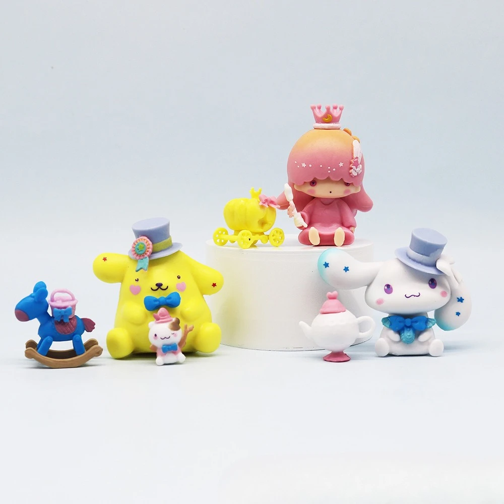 Sanrio My Melody Cinnamoroll Baby Kuromi Dream Series Kit de modelismo caja ciega Kawaii decoración de escritorio coche muñeca regalo de cumpleaños