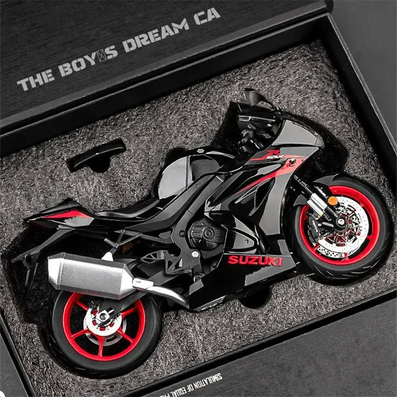 

Изысканная подарочная коробка 1:9 SUZUKI Hayabusa GSX-1300R, модель гоночного мотоцикла из сплава, литая под давлением металлическая уличная модель мотоцикла, подарки для детей