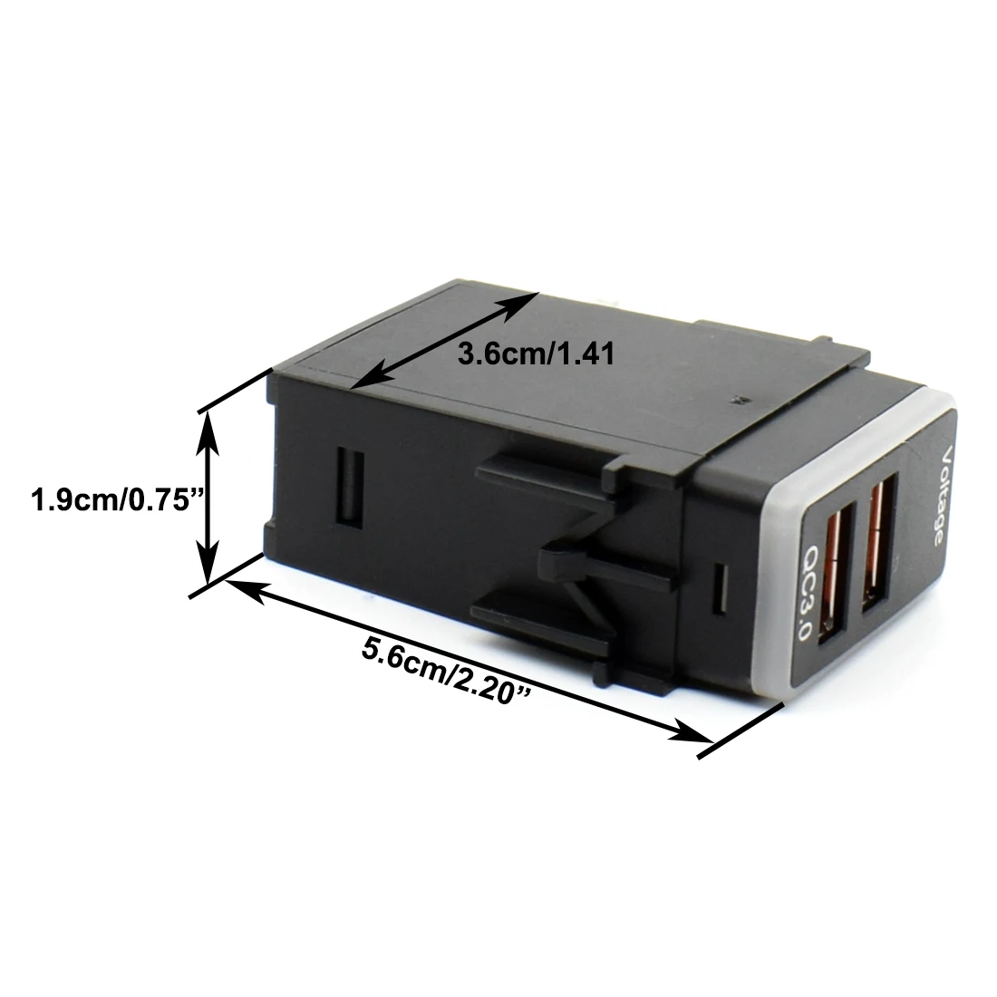 Carro Dual USB Quick Tablet Charger, Adaptador QC3.0, Telefone 12V, Portas de carga rápida, Voltímetro LED, Display Digital, Nissan