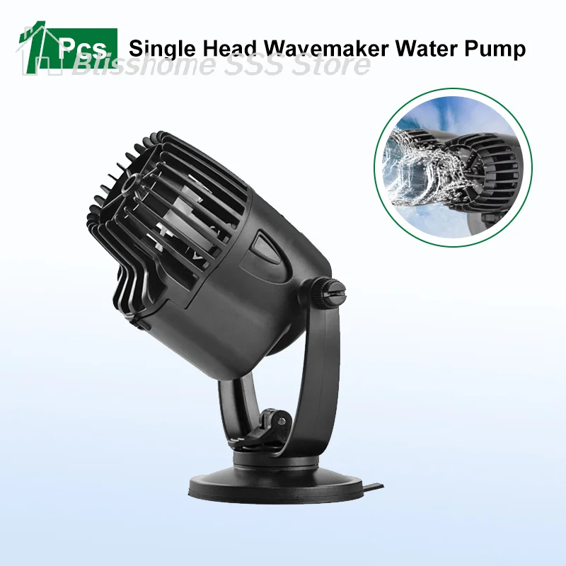 【S】Single Head Wavemaker Water Pump For Aquarium Fish Tank Submersible Aerobic Pump 3W Water Circulation Pump Flow Surf