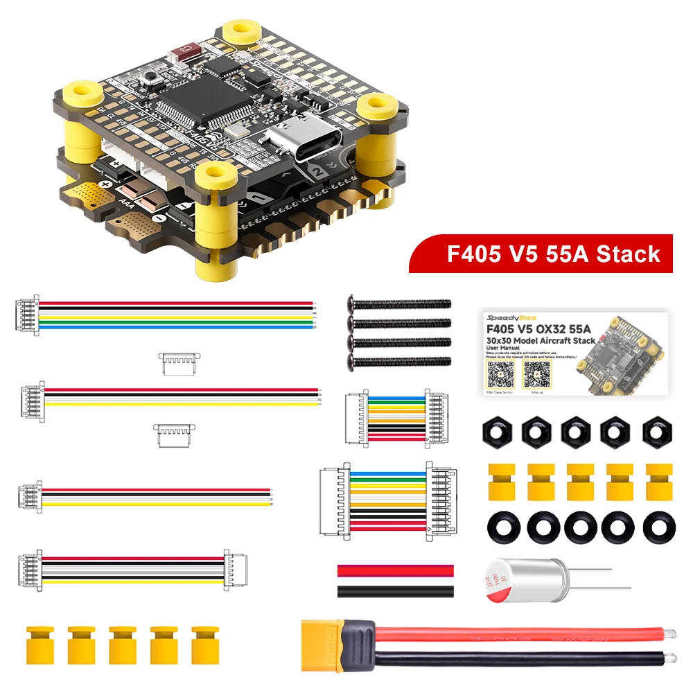 SpeedyBee F405 V5 Stack F405 V5 FC 55A ESC 3-6S 30.5x30.5mm For Betaflight INAV Ardupilot