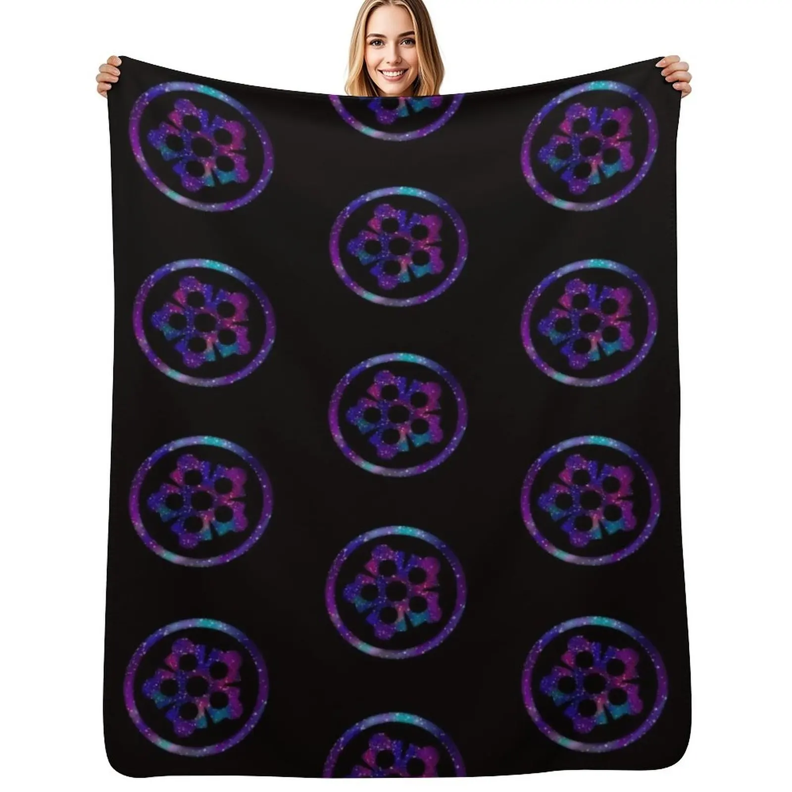 

Hamato Clan logo galaxy Throw Blanket Camping Polar bed plaid Loose Blankets