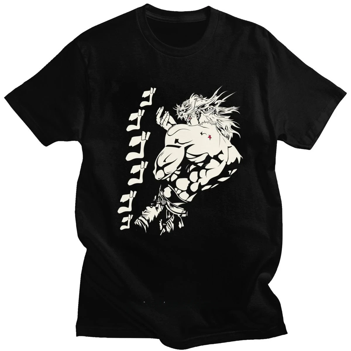 Dio Brando Jojos Bizarre Adventure T Shirt Men Clothing Pure Cotton T-Shirt Joestar Anime Kujo Blood Otaku Crusaders Graphic Top