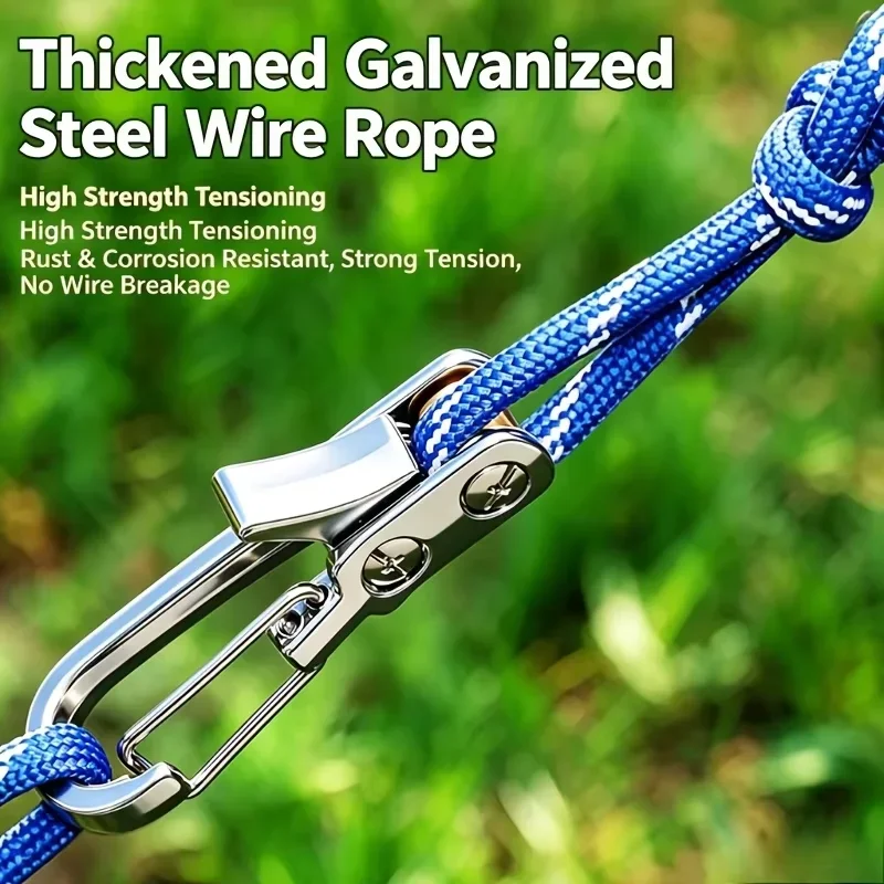 3M Rope Tightening Tool & Tensioner, Retractable Tie Down Rope, for Camping,tarp, Tent, Hammock,boating & Outdoor Gear Securing