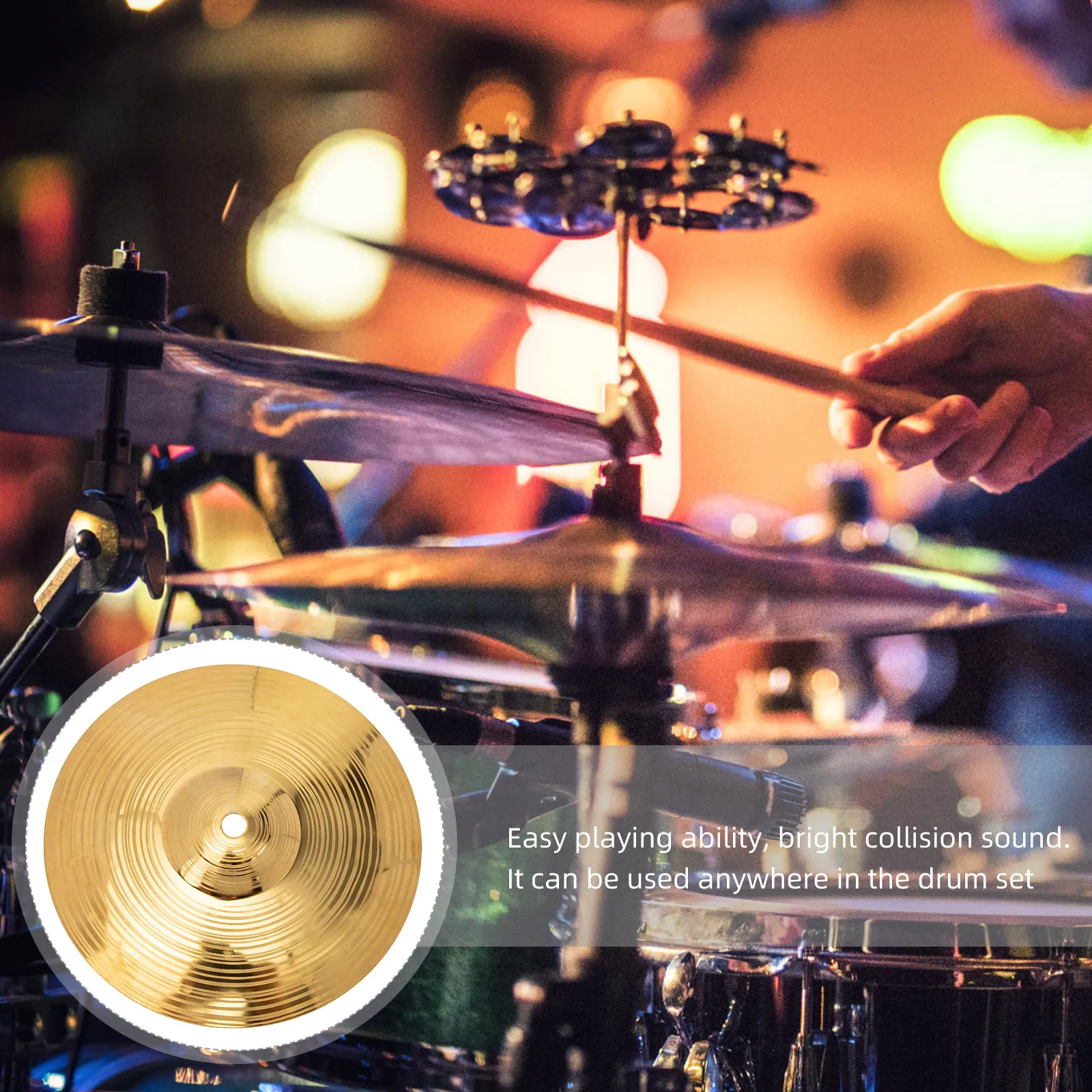Brass Alloy Drum Cymbal Replacement Jazz Drum Set Accessory Pure Tone Percussion Instrument Part