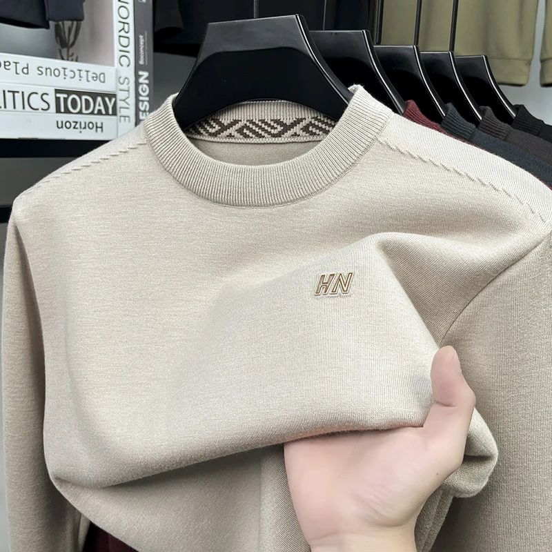 

Light luxury men's fashion brand sweater comfort casual new trend letter embroidery high-quality knitted round neck pullover