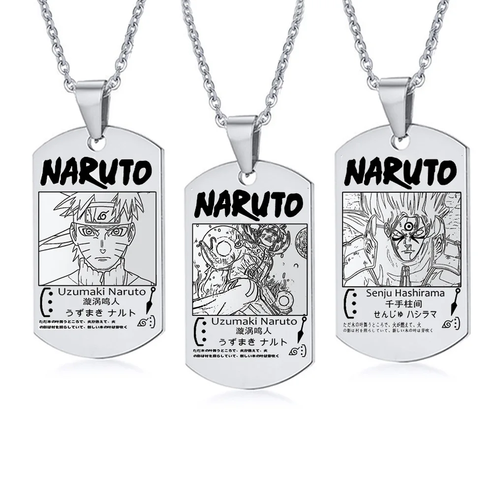 

Naruto Necklace Uchiha Itachi Kakashi Cosplay Accessories Anime Action Figures Decorate Metal Toys Children Christmas Gifts