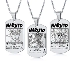 Naruto Necklace Uchiha Itachi Kakashi Cosplay Accessories Anime Action Figures Decorate Metal Toys Children Christmas Gifts