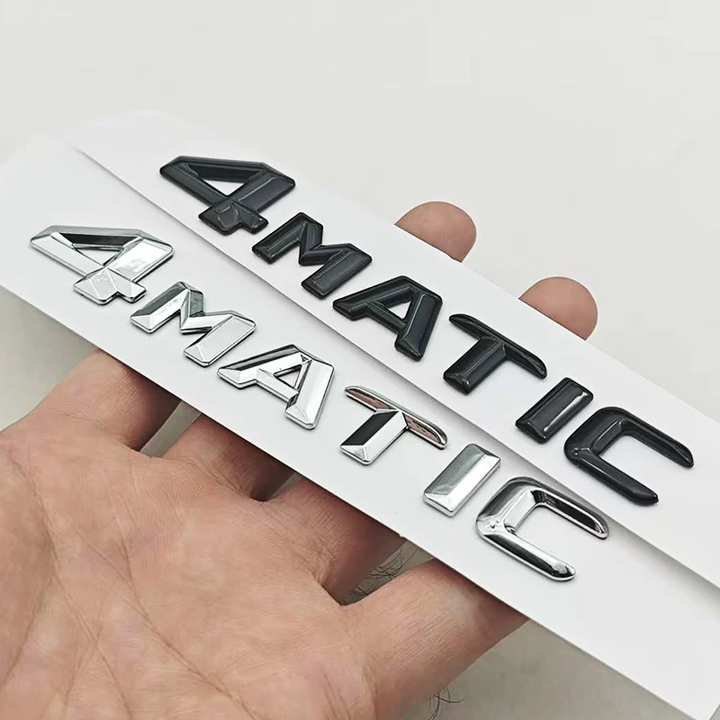 3D ABS Car Letters 4MATIC 4 MATIC Badge Sticker Rear Trunk Badge Emblem For Mercedes Benz C E G S GLC GLS Class AMG Accessories