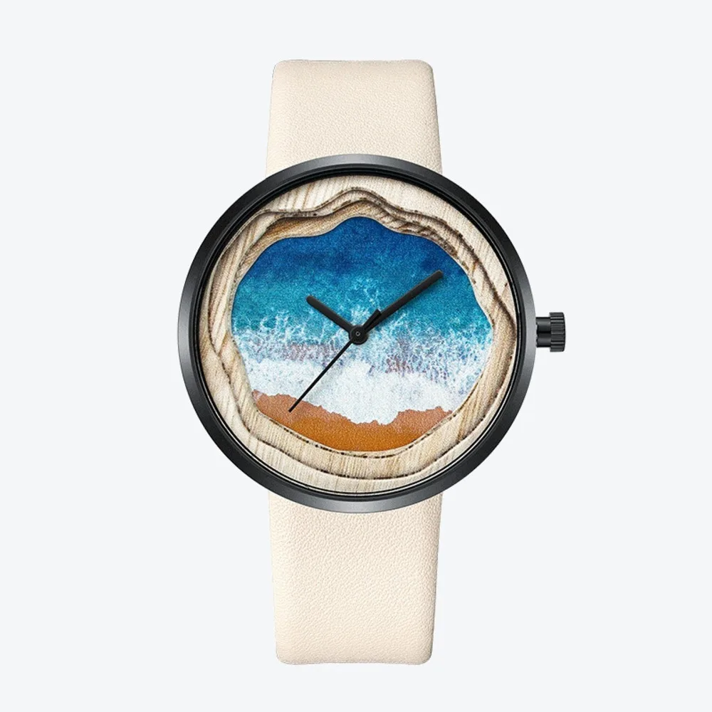 Mark Fairwhale 5480 Simple Women's Quartz Watch 40mm Starry Ocean Color Waterproof Belt Fashion Watch for Women