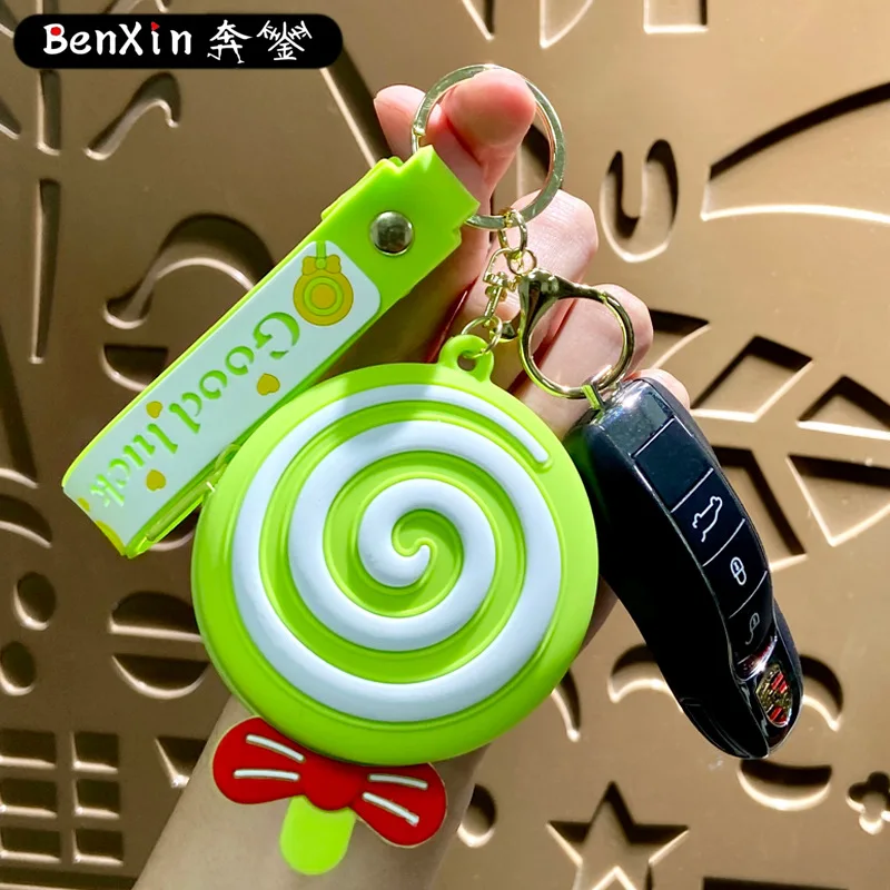 민소 크리에이티브 롤리팝 실리콘 동전 지갑, 키체인 가방, 펜던트, 키 카드 가방, 장식용 걸이, 어린이 크로스백