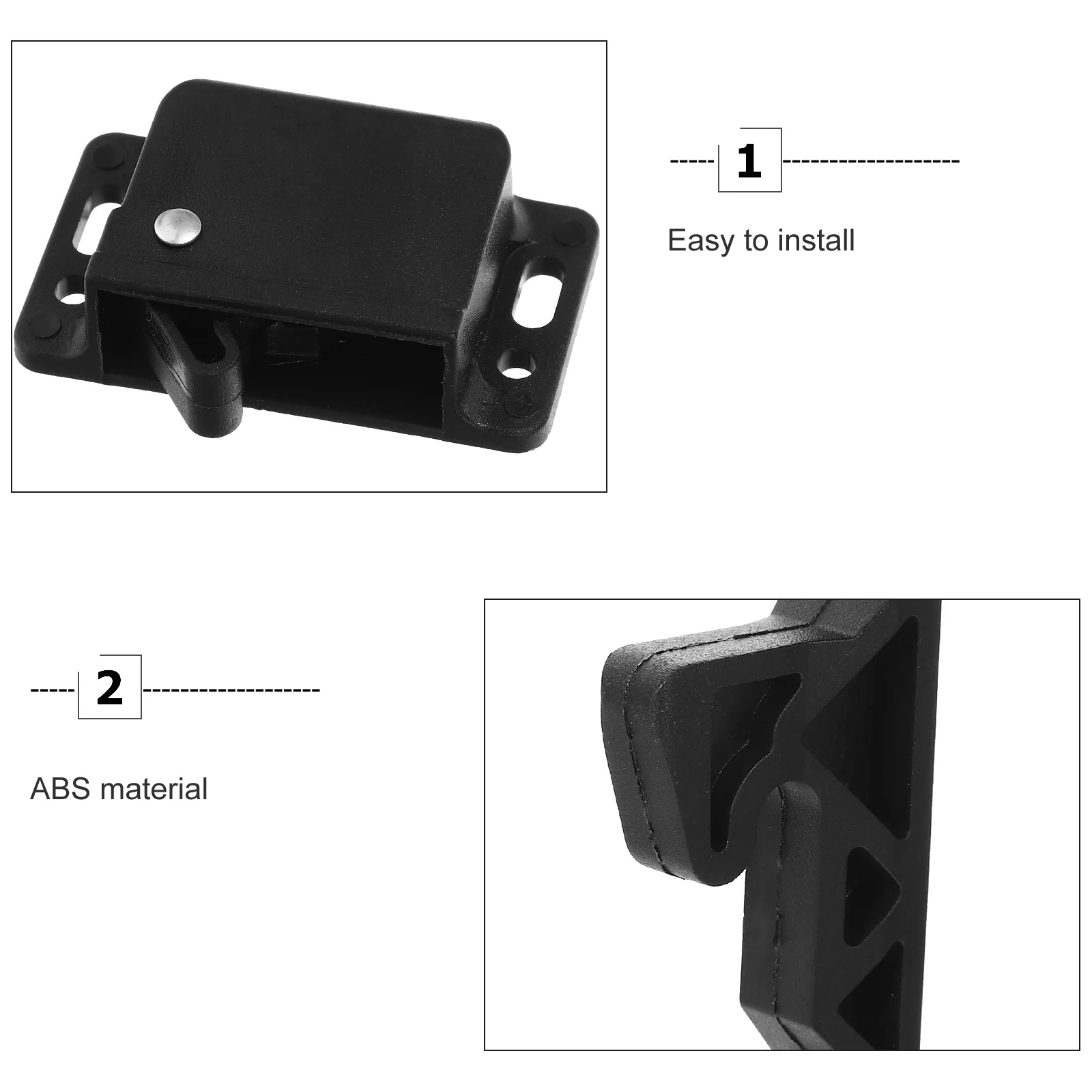 

Side Mounted Door Lock Cabinet Latches Hardware niture Drawer Abs Push to Set Side Install Kitchen Bathroom