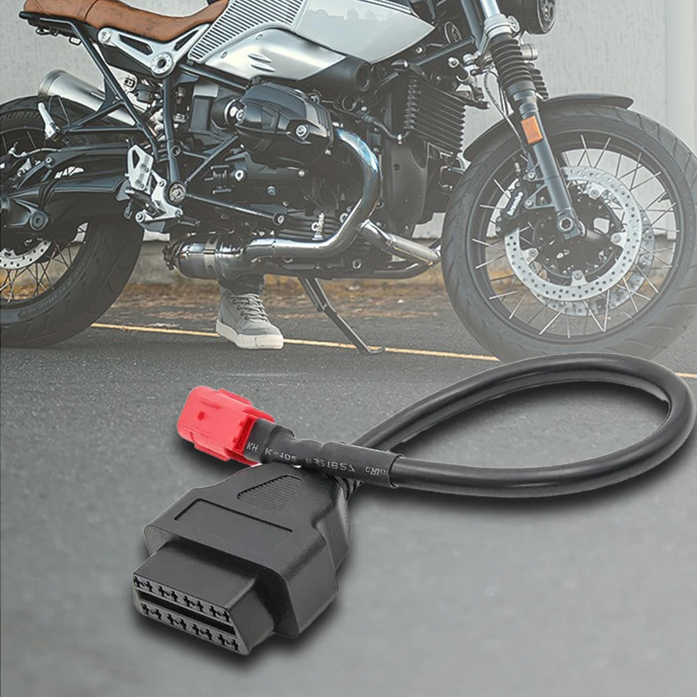 On-BD2 6 Pin Plug Adaptor Cable On-BD Motorcycle Cable Scanner On-BD2 6 Pin Adapter for Honda Kawasaki Moto Guzzi Piaggio Vespa