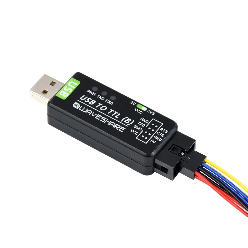 

Waveshare Industrial USB TO TTL (C) 6pin Serial Cable, Original FT232RNL Chip, Multi Protection Circuits, Multi Systems Support