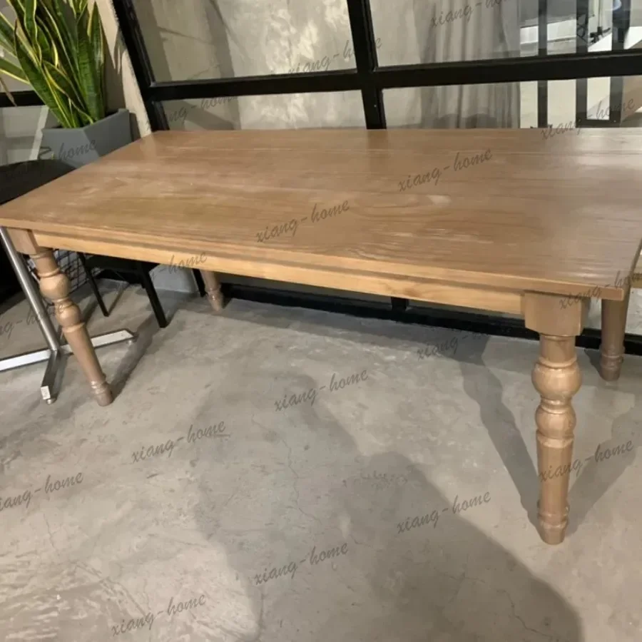LJY Creativity Nordic Dining Table Wood Durable French Retro Dining Tables Individual Apartment Home Furniture Tavoli Da Pranzo