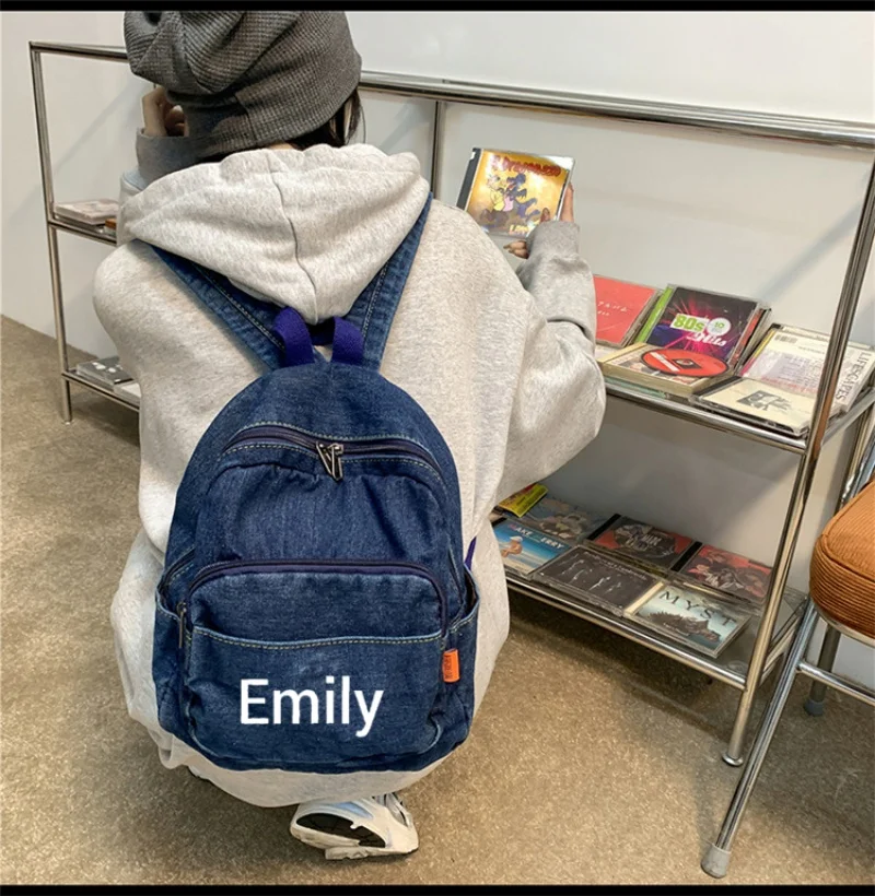 Personalized Embroidered Cowboy Backpack Mini Small Bag Tablet Bag Travel Backpack