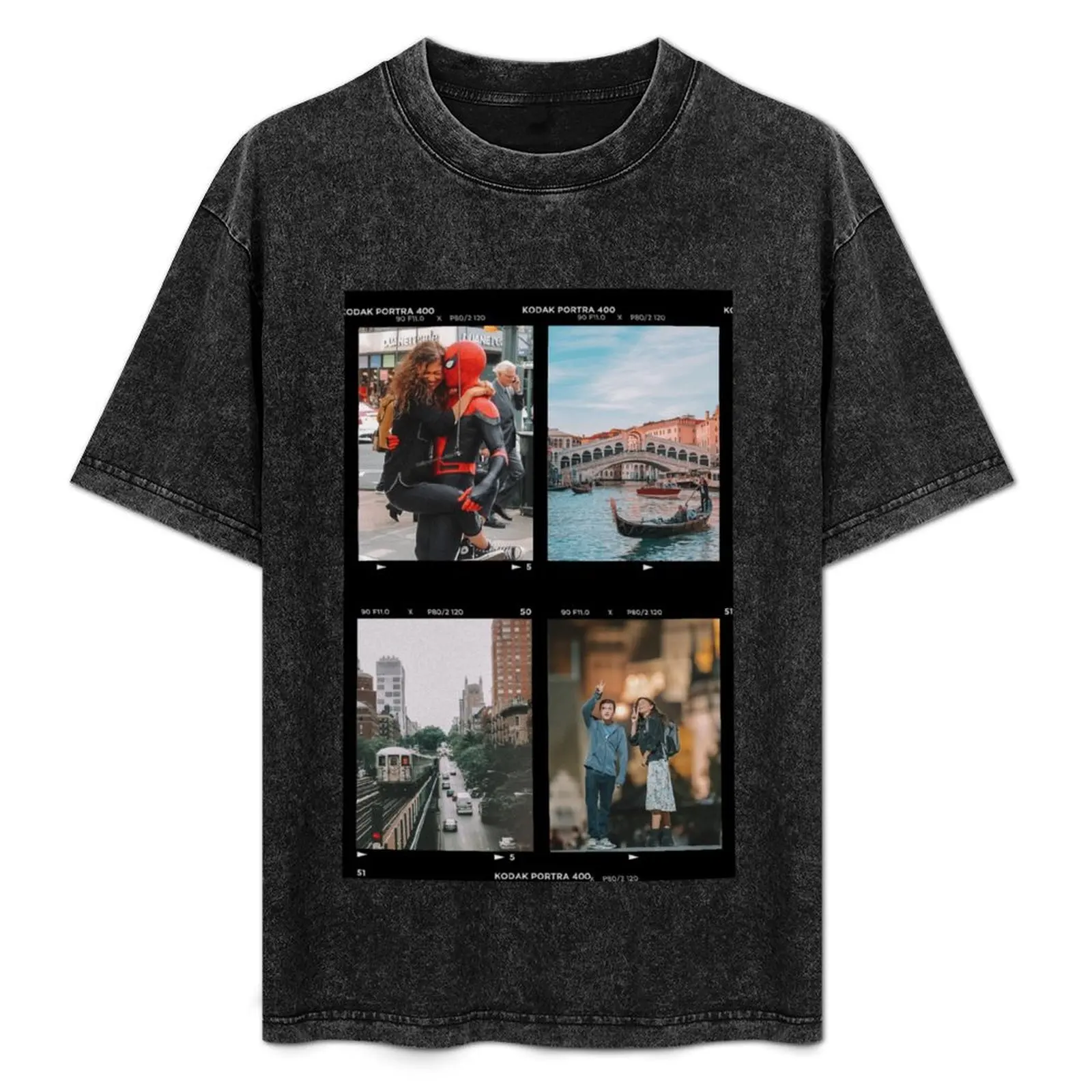 MJ/Peter Parker x Zendaya/Tom Holland Kodak T-Shirt funny gifts graphic shirts summer top Men's cotton t-shirt