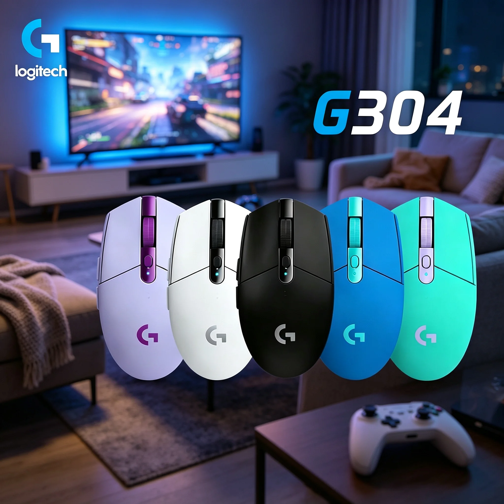 Logitech G304 Wireless Gaming Mice Smooth Gliding Performance For Fast Movement In PUBG CS2 Valorant FPS Game