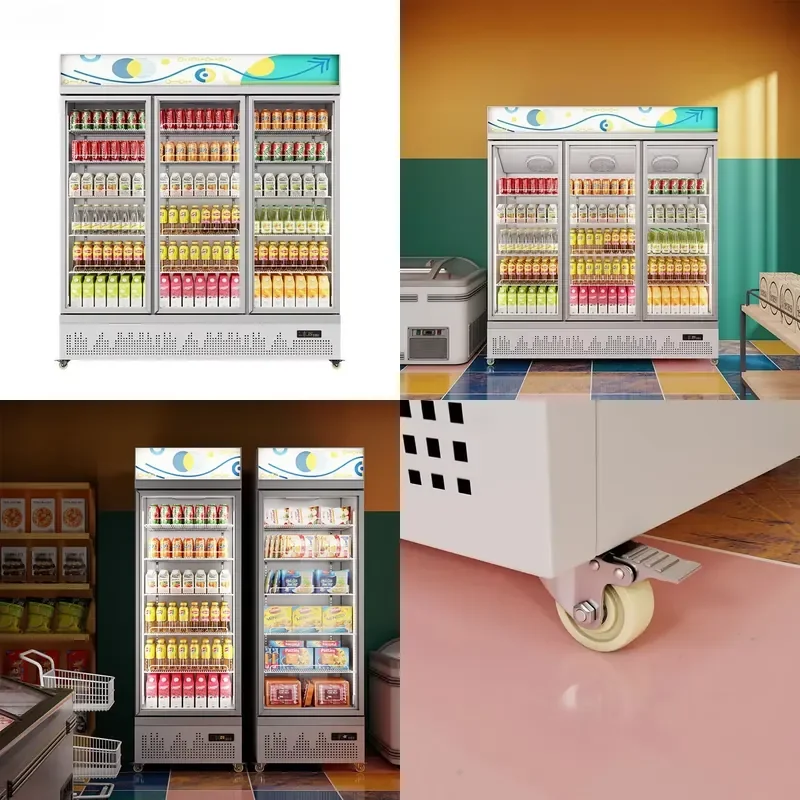 for Supermarket Refrigerator Showcase Display Cooler Portable Instant Beverage Chillers