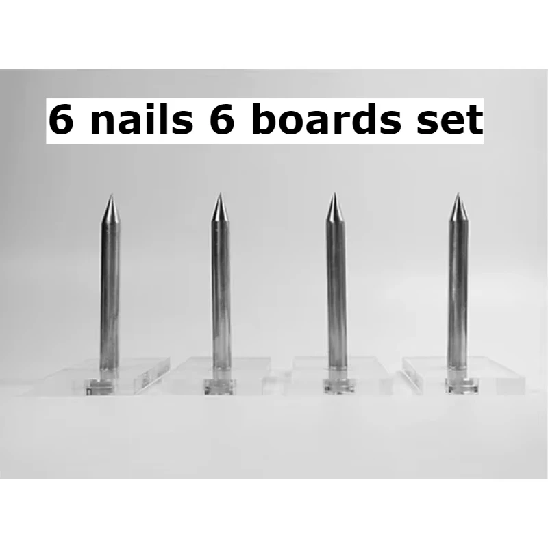 The Nail Game(Transparent) 6 Nails Set Magic Tricks Crush Paper Bag Magia Close Up Illusions Mentalism 100% Safe Nail Roulette