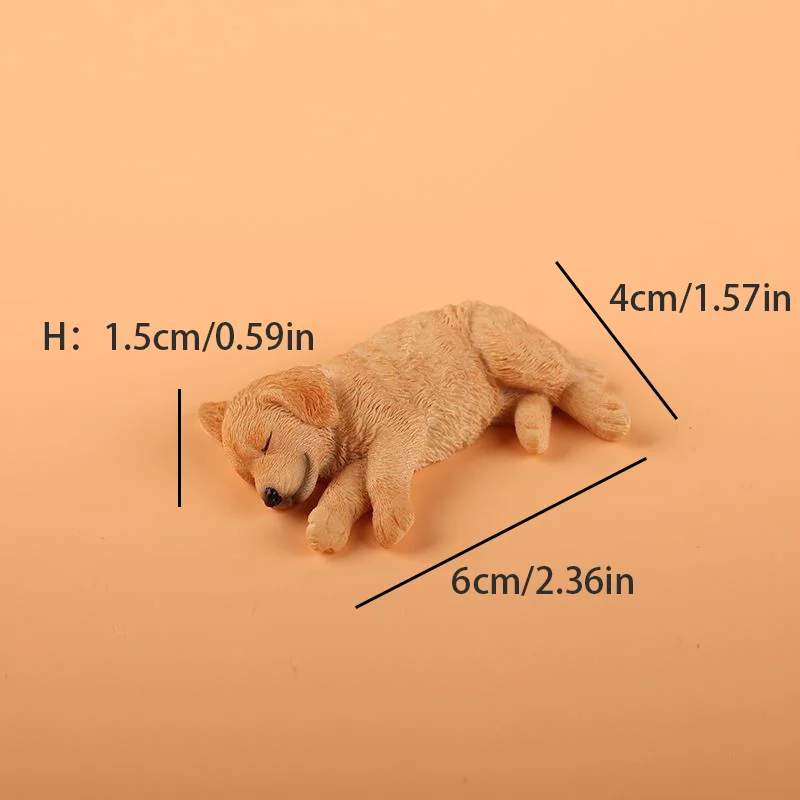 Golden Retriever Hund Harz Auto Ornamente Welpe Niedlicher Hund Spielzeug Figur Statue für Auto Armaturenbrett Tischdekoration – Detail 1