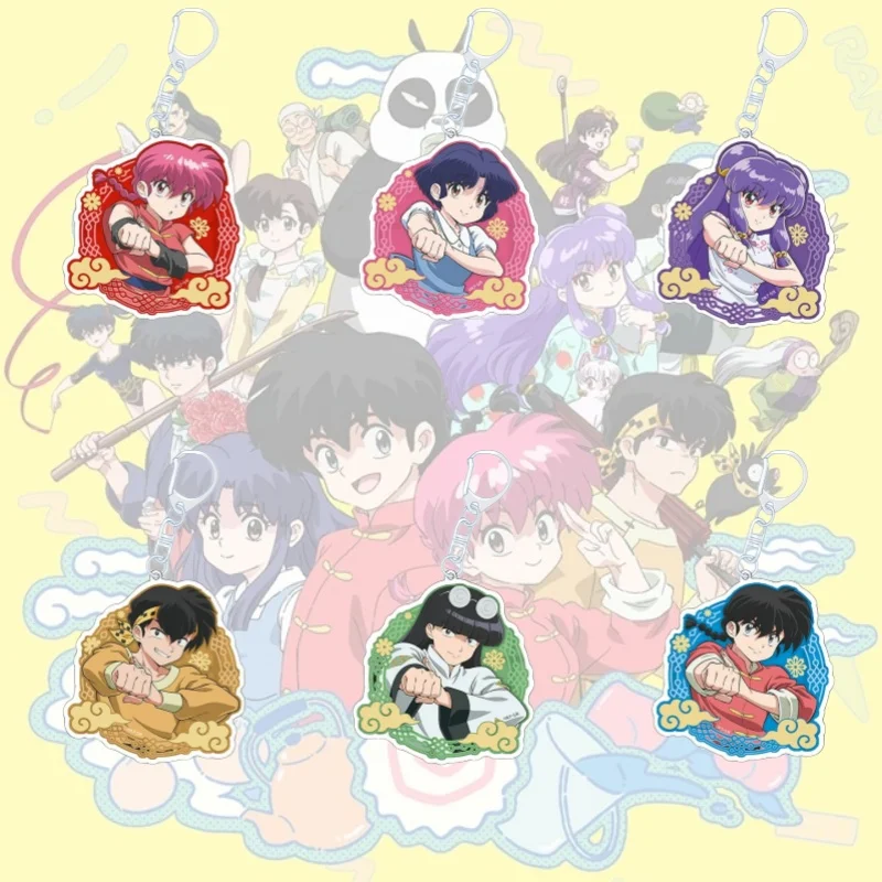 Брелок-для-ключей-в-стиле-аниме-ranma-1-2-с-персонажами-Саотомэ-Аканэ-и-Тендо-мультяшный-кулон-кольцо-для-ключей-подарок-для-фанатов-украшение