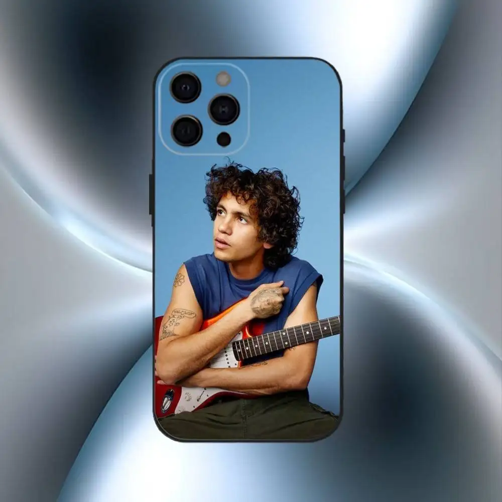 D-Dominic F-Fike 아이폰17,16,15,14,13,12 플러스,맥스용 소프트 실리콘 블랙 케이스